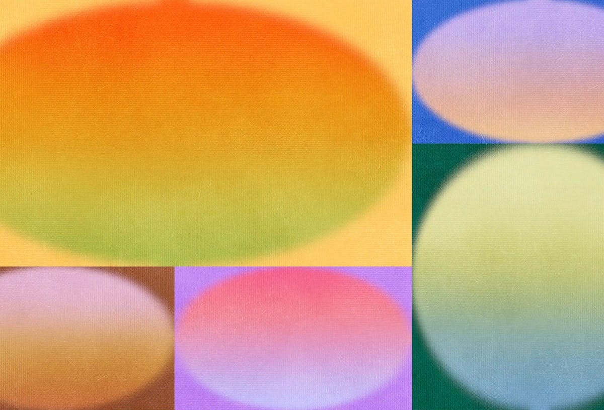 images of different colored circles and ovals